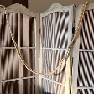 Pearl Garland wired vintage luxury banded gold cord tassels - rare find.